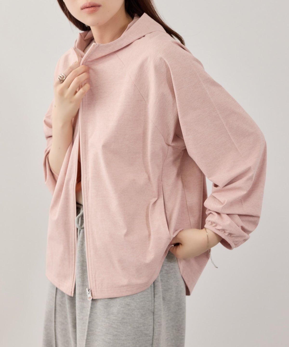 [期間限定価格]NAVY SARARI 天竺UVカットパーカー レディース