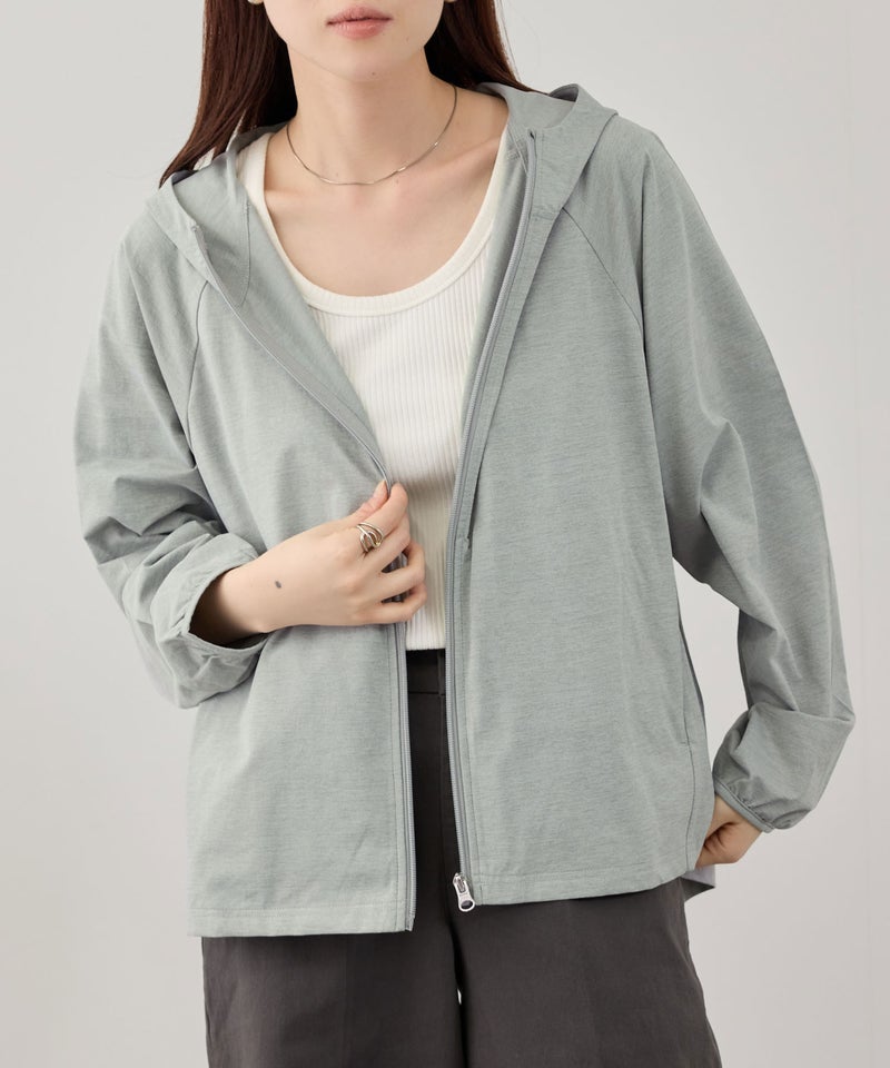 [期間限定価格]NAVY  SARARI 天竺UVカットパーカー レディース商品画像-5