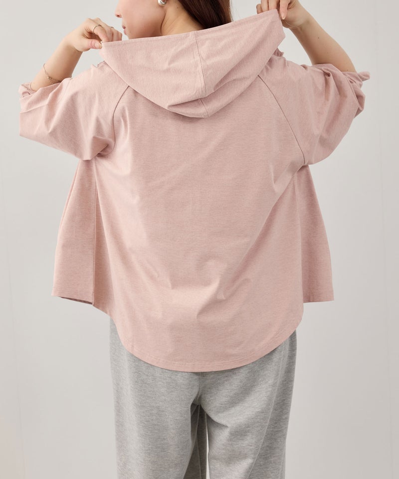 [期間限定価格]NAVY  SARARI 天竺UVカットパーカー レディース商品画像-7