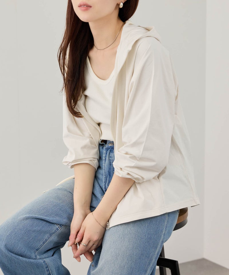 NAVY SARARI 天竺UVカットパーカー レディース商品画像-10