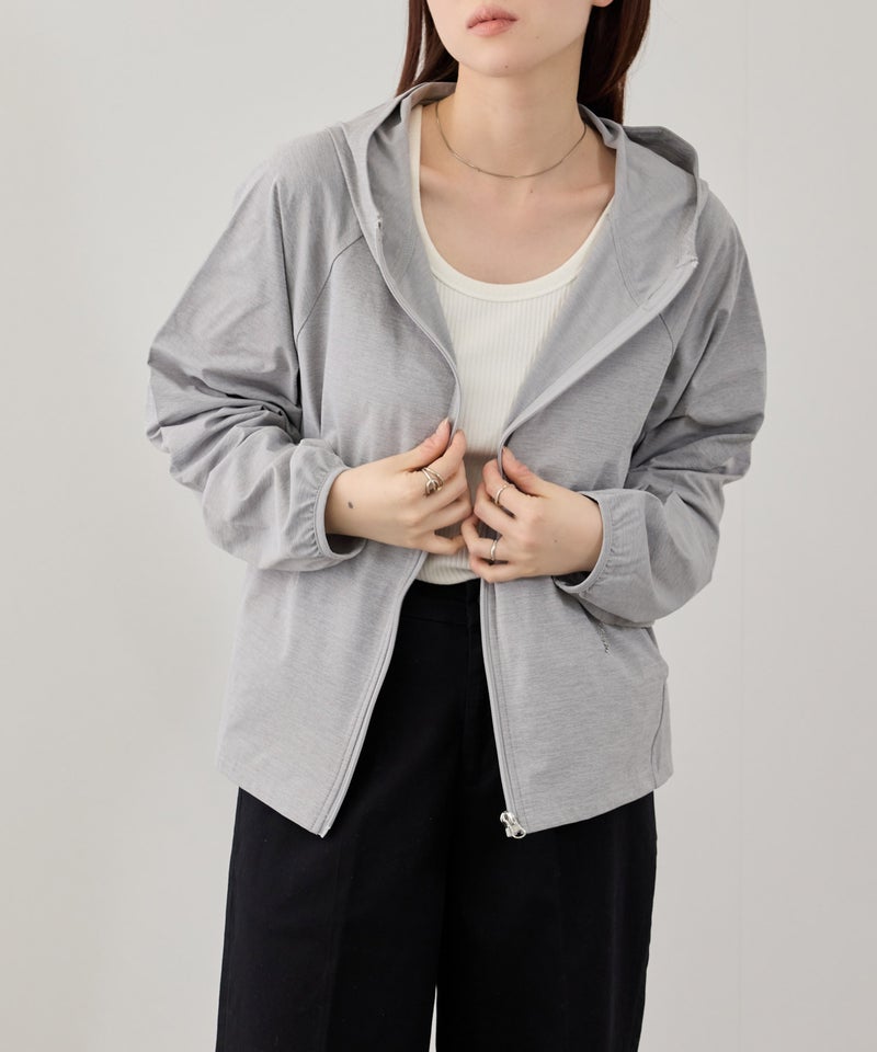 [期間限定価格]NAVY  SARARI 天竺UVカットパーカー レディース商品画像-12