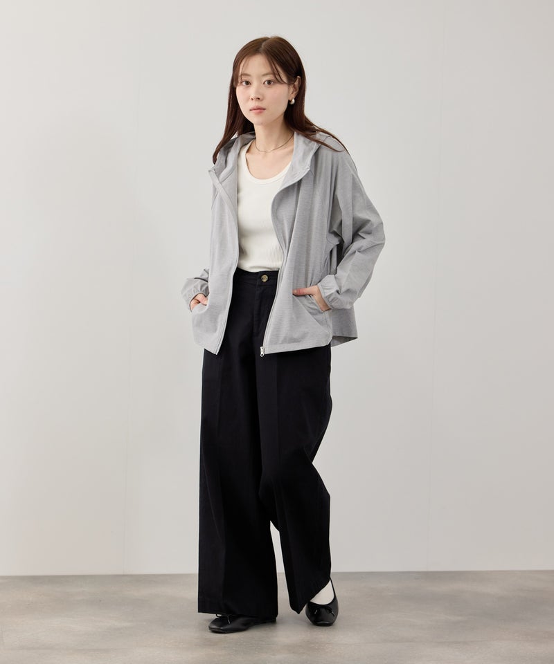 [期間限定価格]NAVY  SARARI 天竺UVカットパーカー レディース商品画像-14