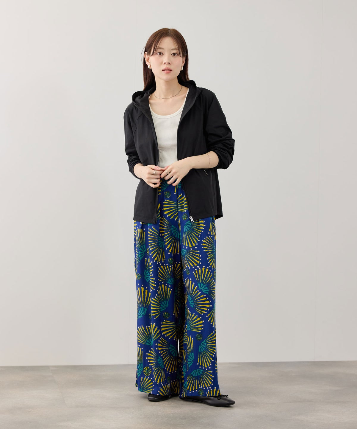 [期間限定価格]NAVY SARARI 天竺UVカットパーカー レディース