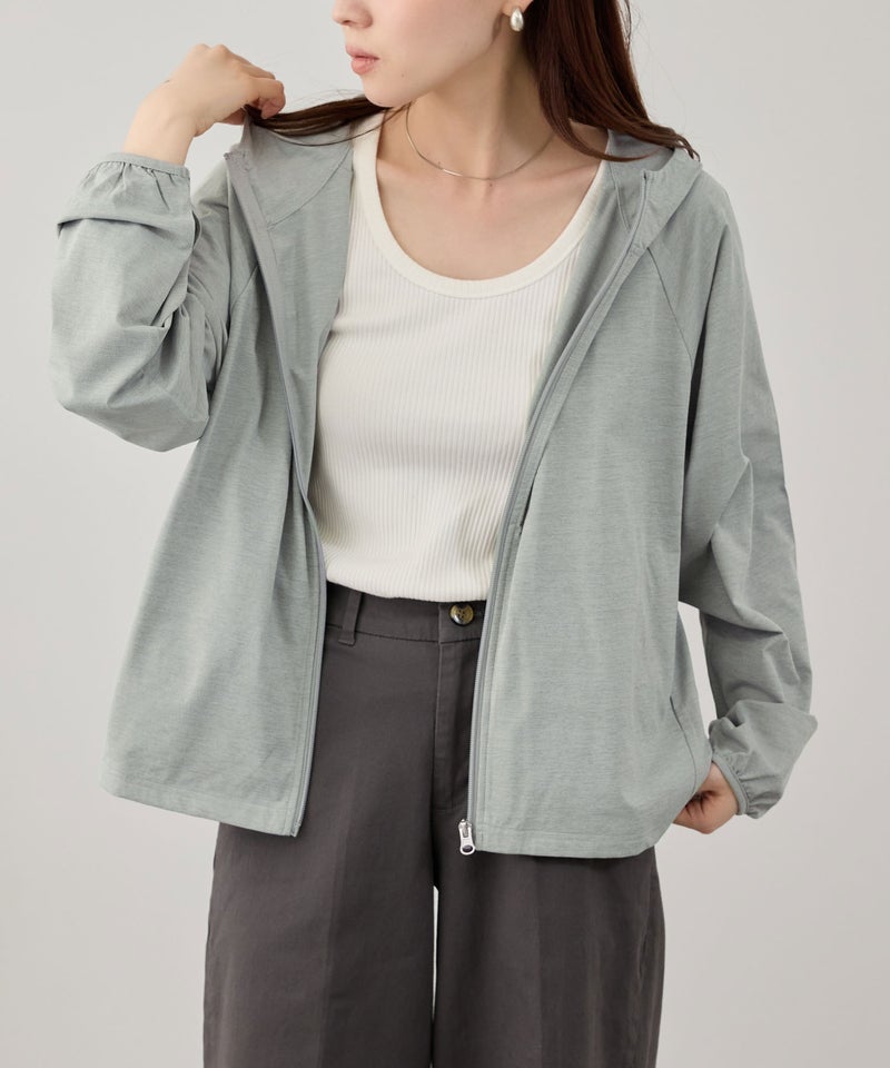 [期間限定価格]NAVY  SARARI 天竺UVカットパーカー レディース商品画像-18