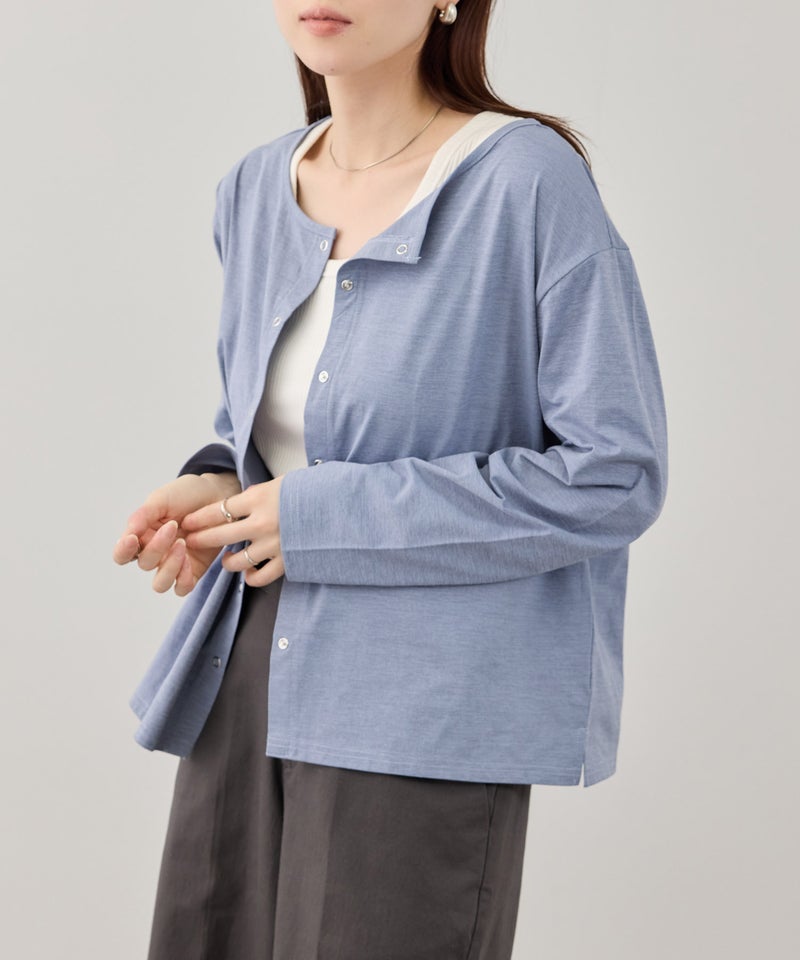 [期間限定価格]NAVY  SARARI 天竺UVカットカーディガン レディース商品画像-1