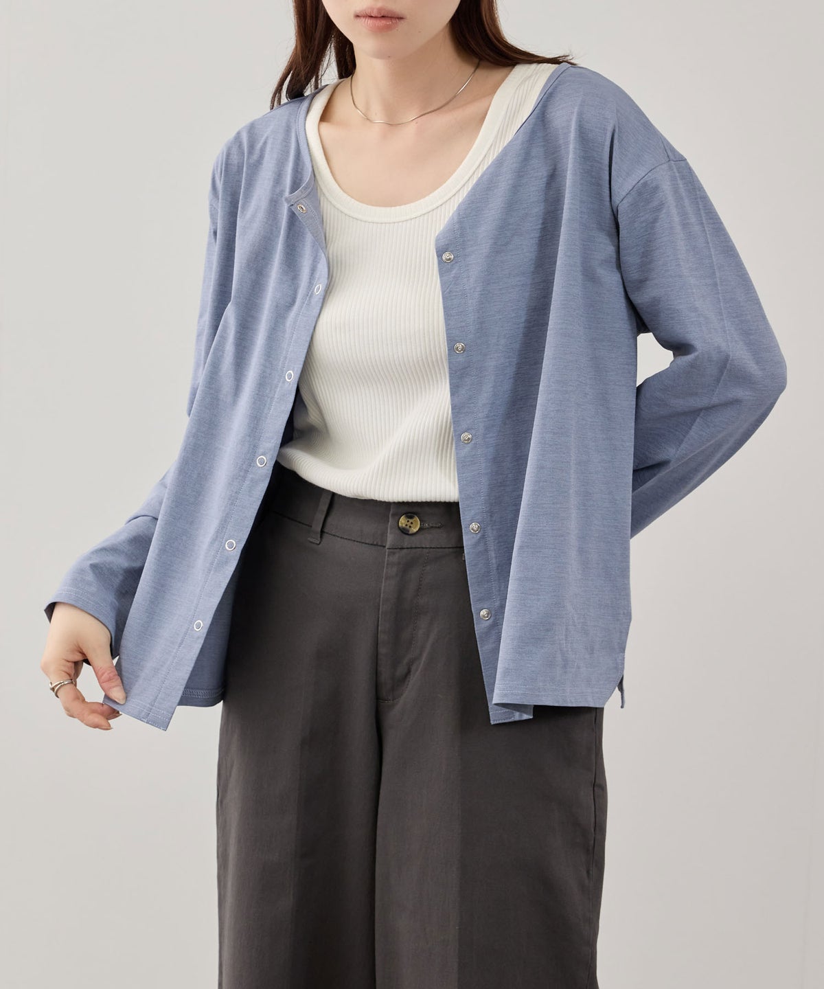 [期間限定価格]NAVY SARARI 天竺UVカットカーディガン レディース