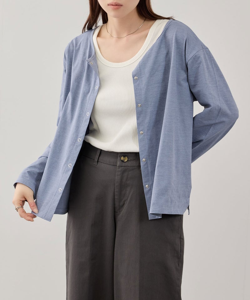 [期間限定価格]NAVY  SARARI 天竺UVカットカーディガン レディース商品画像-4