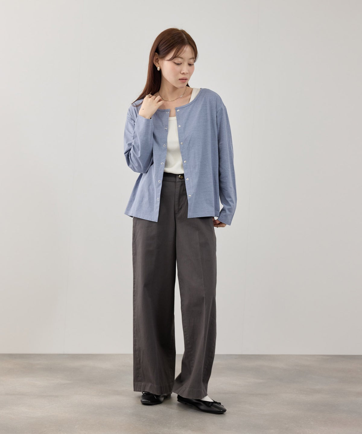 [期間限定価格]NAVY SARARI 天竺UVカットカーディガン レディース