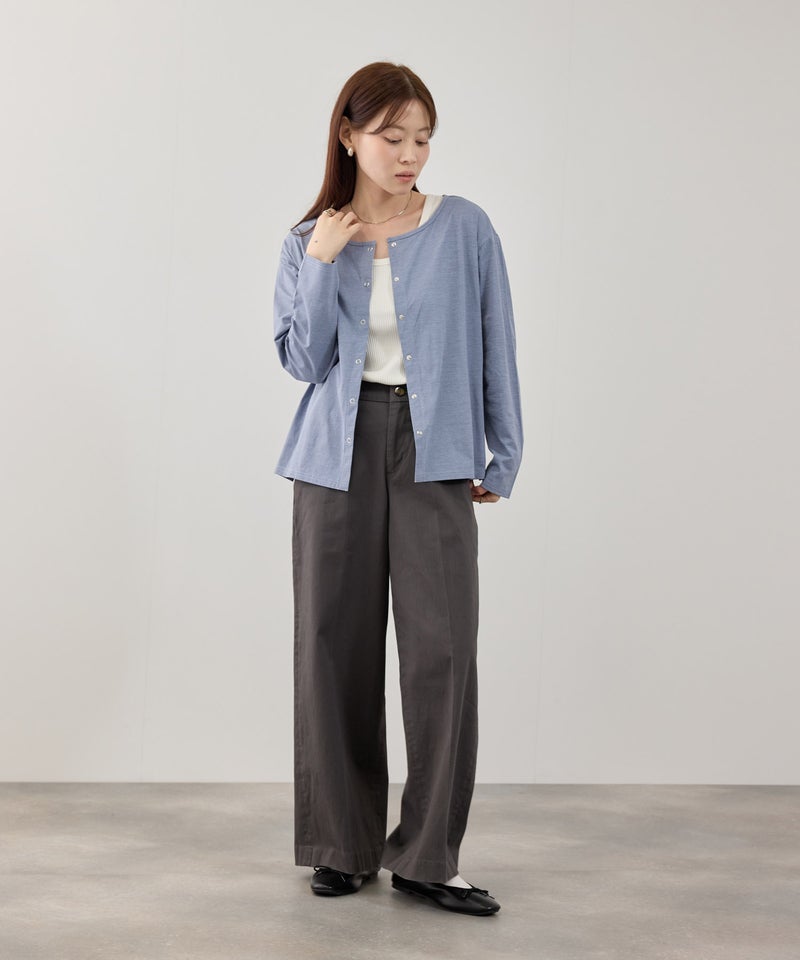 [期間限定価格]NAVY  SARARI 天竺UVカットカーディガン レディース商品画像-6