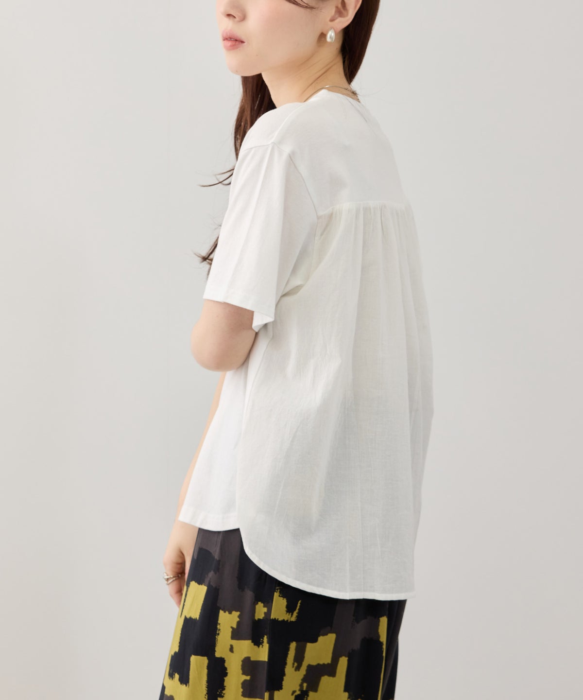 Free Nature インドファブリック バック切替Tシャツ レディース メール便 対応商品