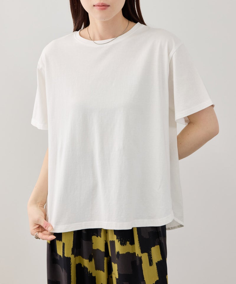 Free Nature インドファブリック バック切替Tシャツ レディース メール便 対応商品商品画像-4