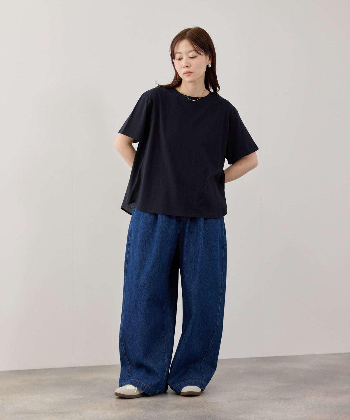 Free Nature インドファブリック バック切替Tシャツ レディース メール便 対応商品