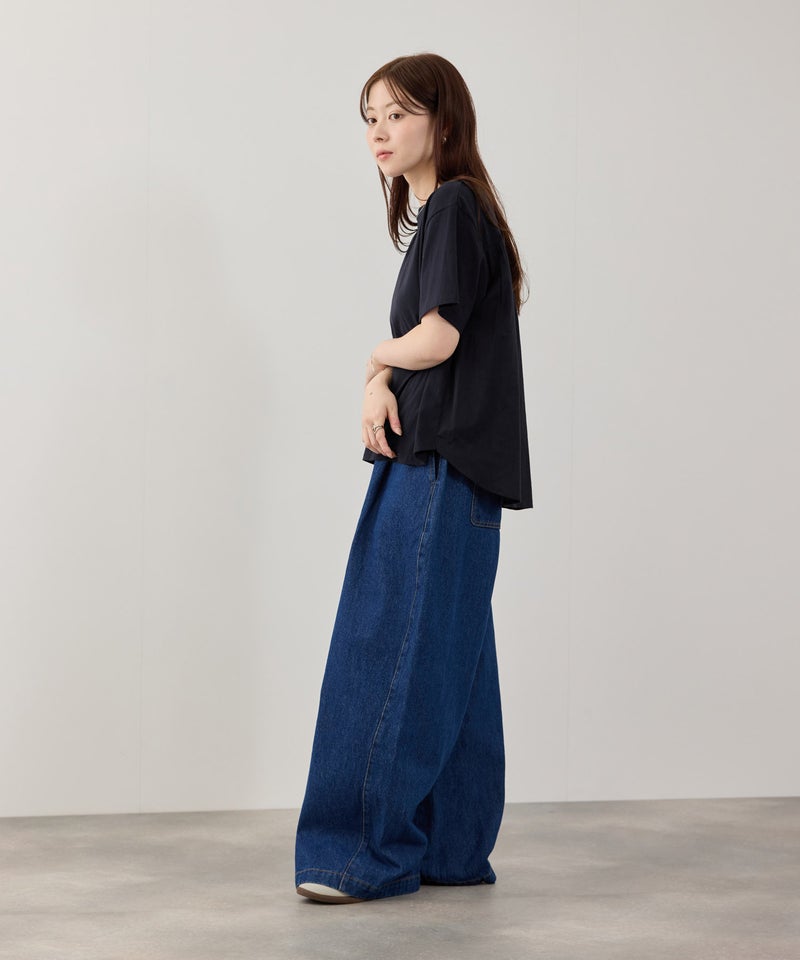 Free Nature インドファブリック バック切替Tシャツ レディース メール便 対応商品商品画像-16