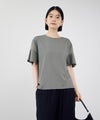 Idnes  異素材ドッキング シアーフレアスリーブ Tシャツ レディース メール便 対応商品商品サムネイル-2