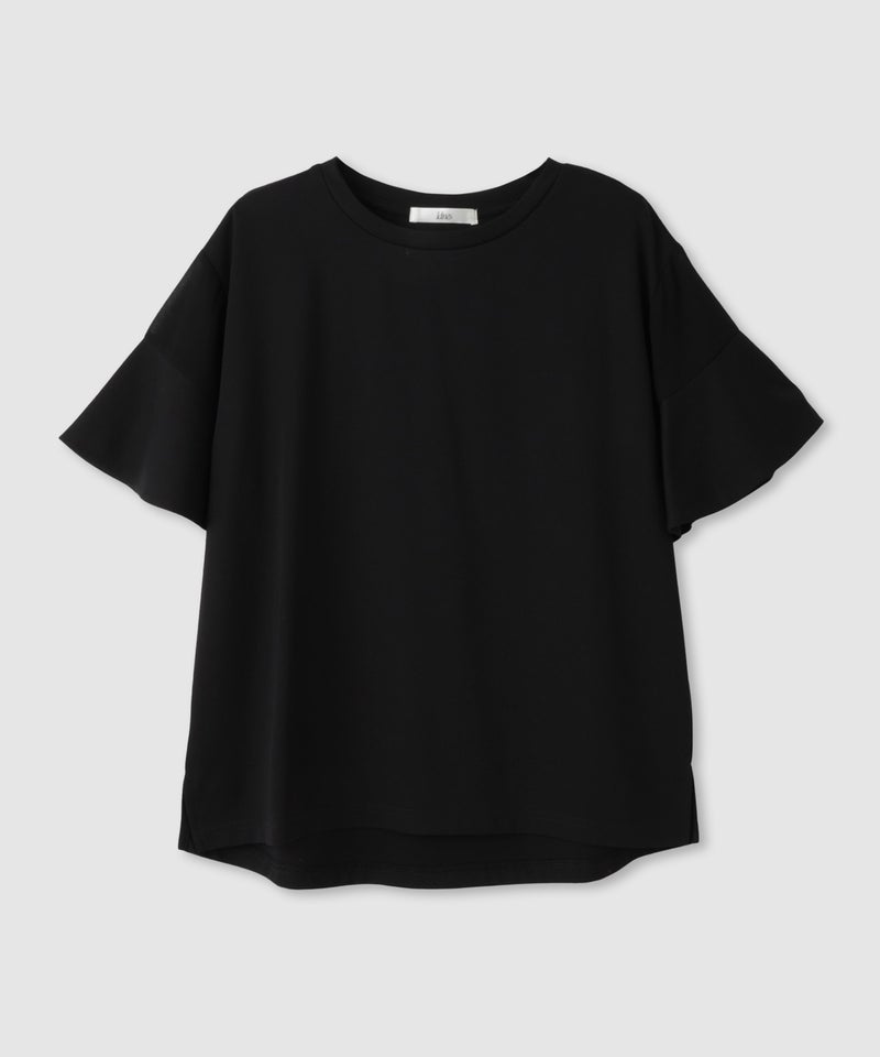 Idnes 異素材ドッキング シアーフレアスリーブ Tシャツ レディース メール便 対応商品商品画像-3