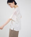 Idnes  異素材ドッキング シアーフレアスリーブ Tシャツ レディース メール便 対応商品商品サムネイル-7