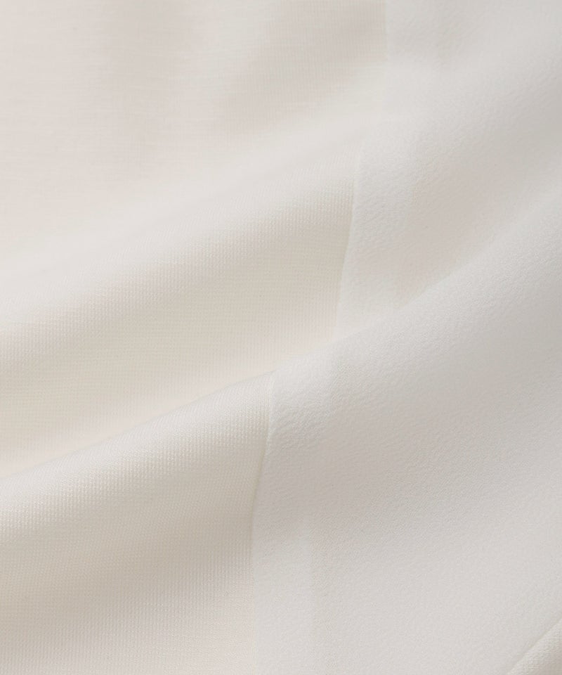 Idnes  異素材ドッキング シアーフレアスリーブ Tシャツ レディース メール便 対応商品商品画像-8