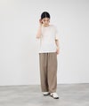 Idnes  異素材ドッキング シアーフレアスリーブ Tシャツ レディース メール便 対応商品商品サムネイル-9