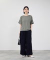 Idnes 異素材ドッキング シアーフレアスリーブ Tシャツ レディース メール便 対応商品商品サムネイル-12