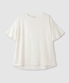 Idnes 異素材ドッキング シアーフレアスリーブ Tシャツ レディース メール便 対応商品