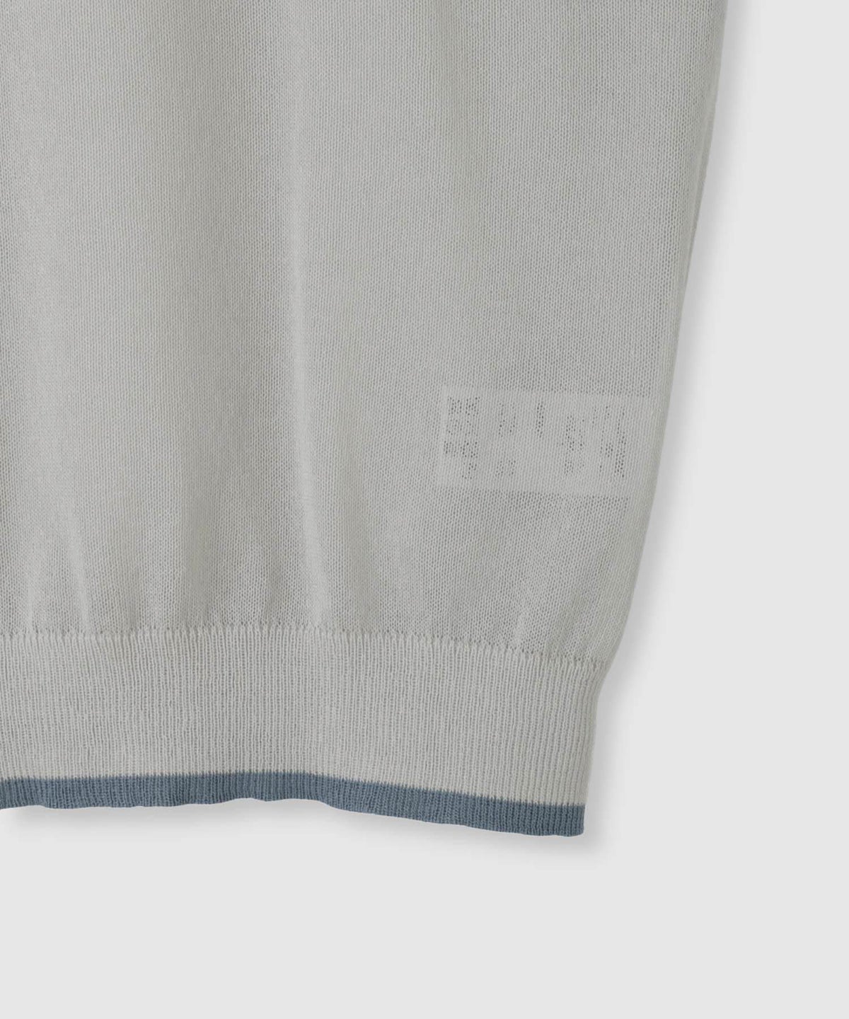 NAVY SARARI ロゴプリント シアーニットプルオーバー 配色ライン レディース