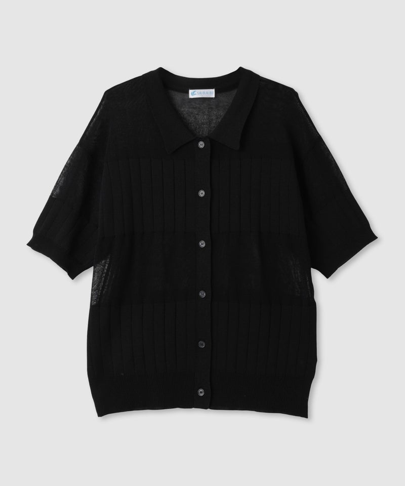 NAVY SARARI 襟付きシアーカーディガン レディース商品画像-12