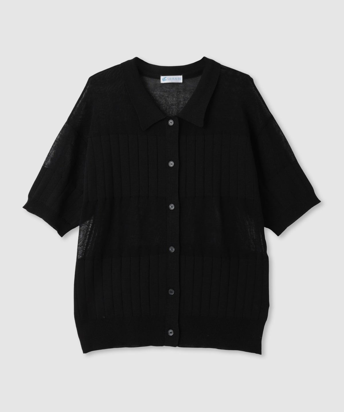 NAVY SARARI 襟付きシアーカーディガン レディース