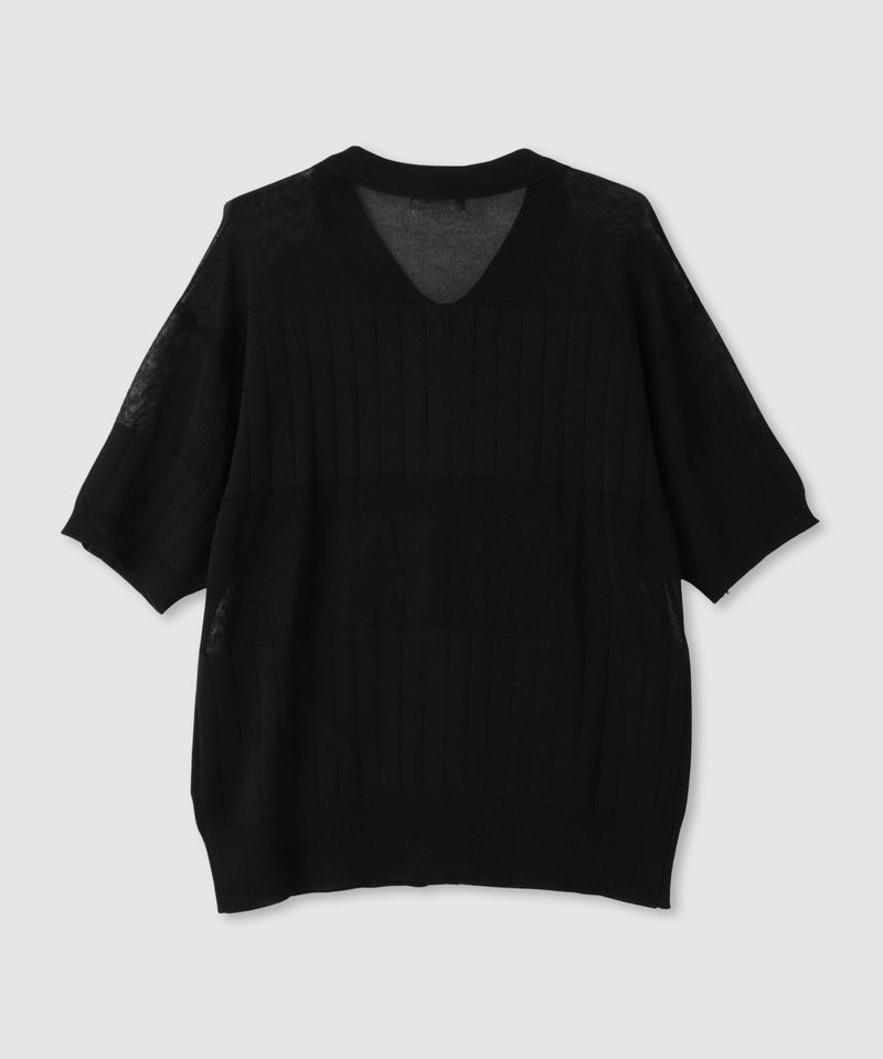 NAVY  SARARI 襟付きシアーカーディガン レディース商品画像-14