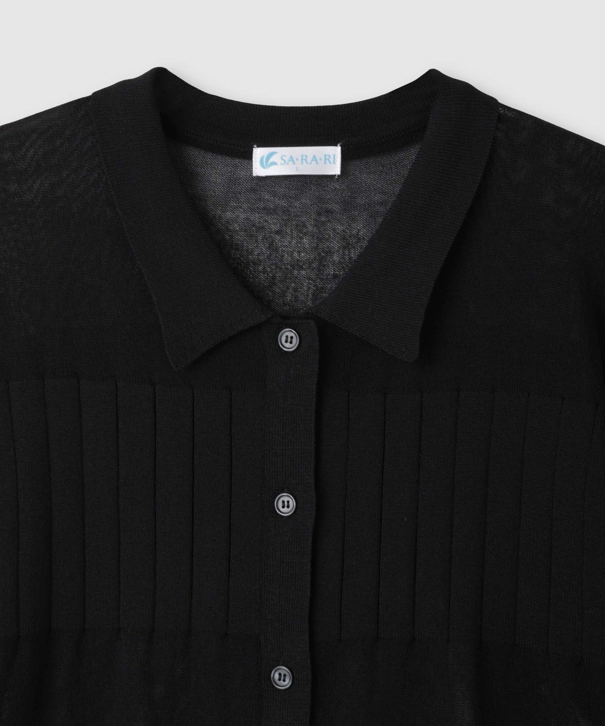 NAVY SARARI 襟付きシアーカーディガン レディース