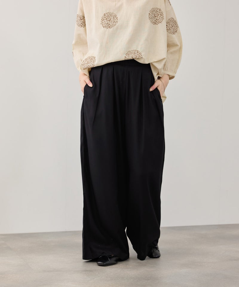 Free Nature インドファブリック レーヨンワイドパンツ レディース商品画像-2