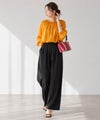 Free Nature インドファブリック レーヨンワイドパンツ レディース