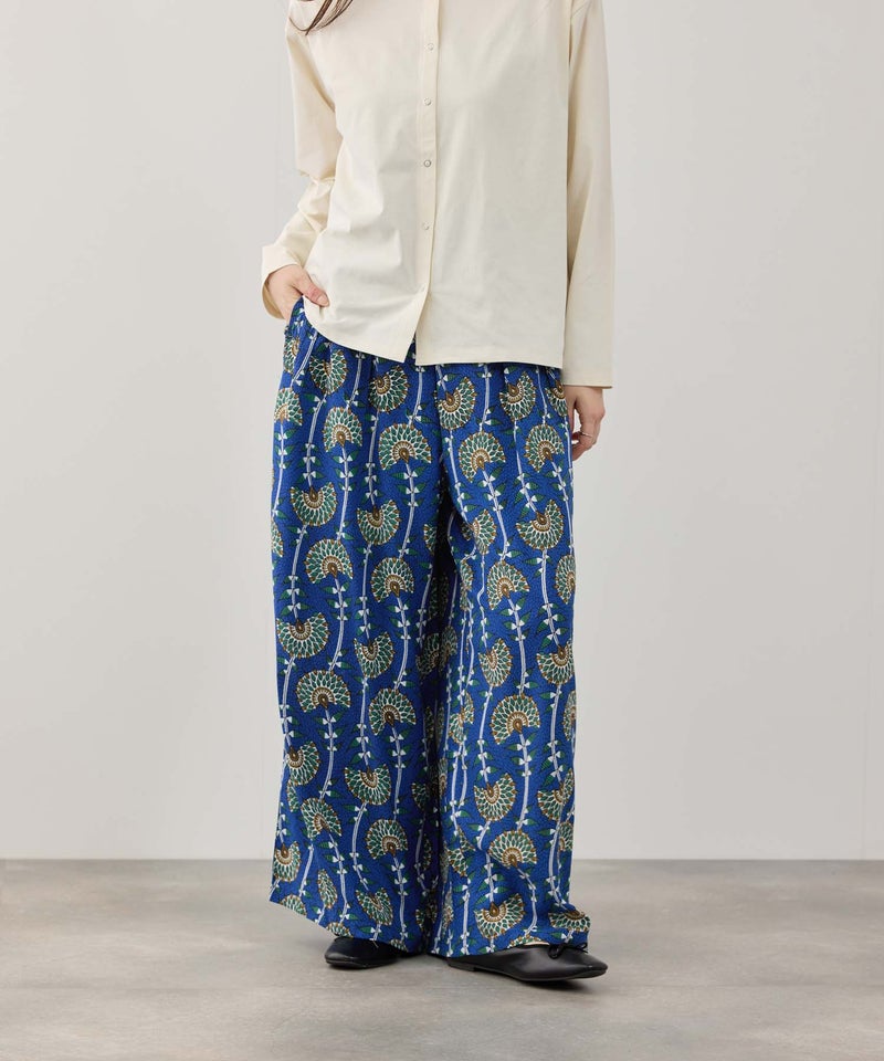 Free Nature  インドファブリック レーヨンワイドパンツ レディース商品画像-4