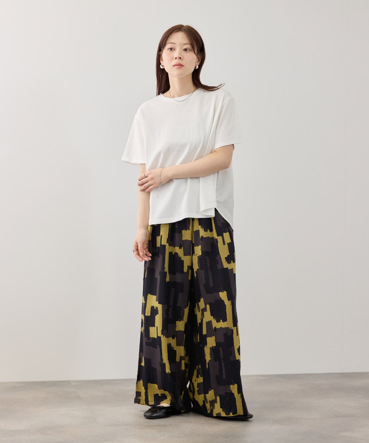 Free Nature インドファブリック レーヨンワイドパンツ レディース