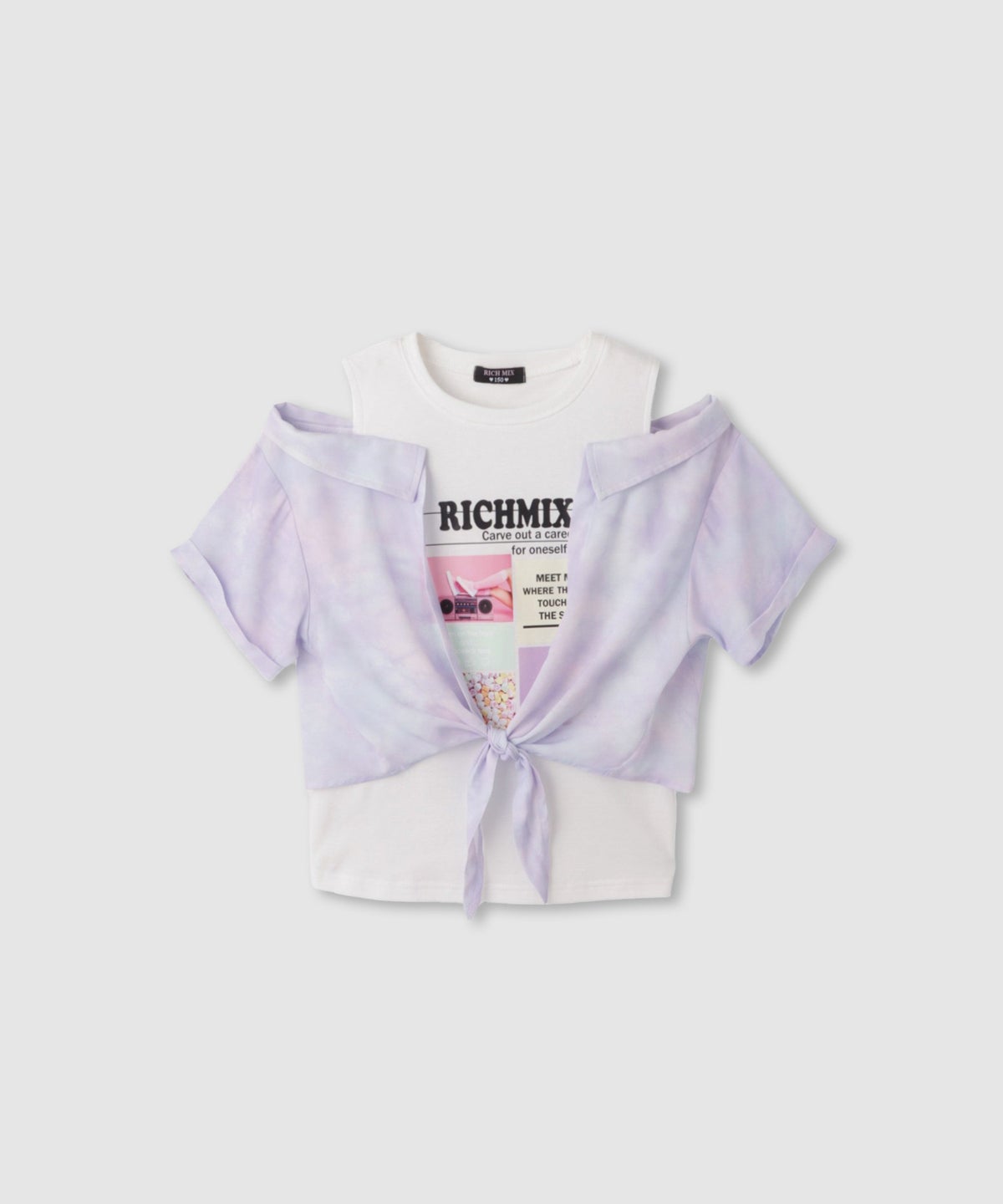 RICH MIX シアー前結びドッキングシャツ キッズ メール便 対応商品