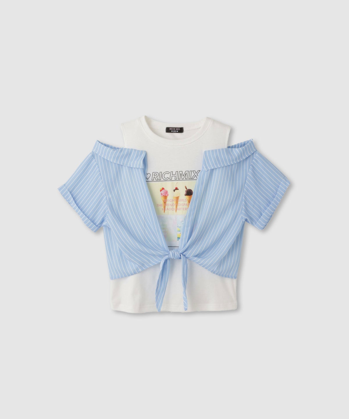 RICH MIX シアー前結びドッキングシャツ キッズ メール便 対応商品