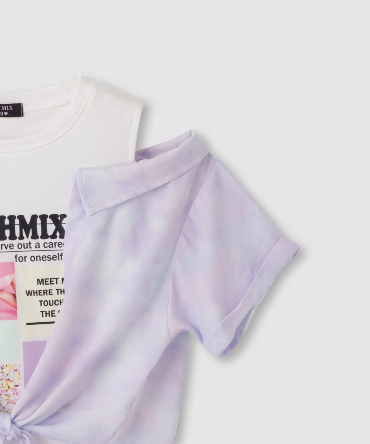 RICH MIX シアー前結びドッキングシャツ キッズ メール便 対応商品