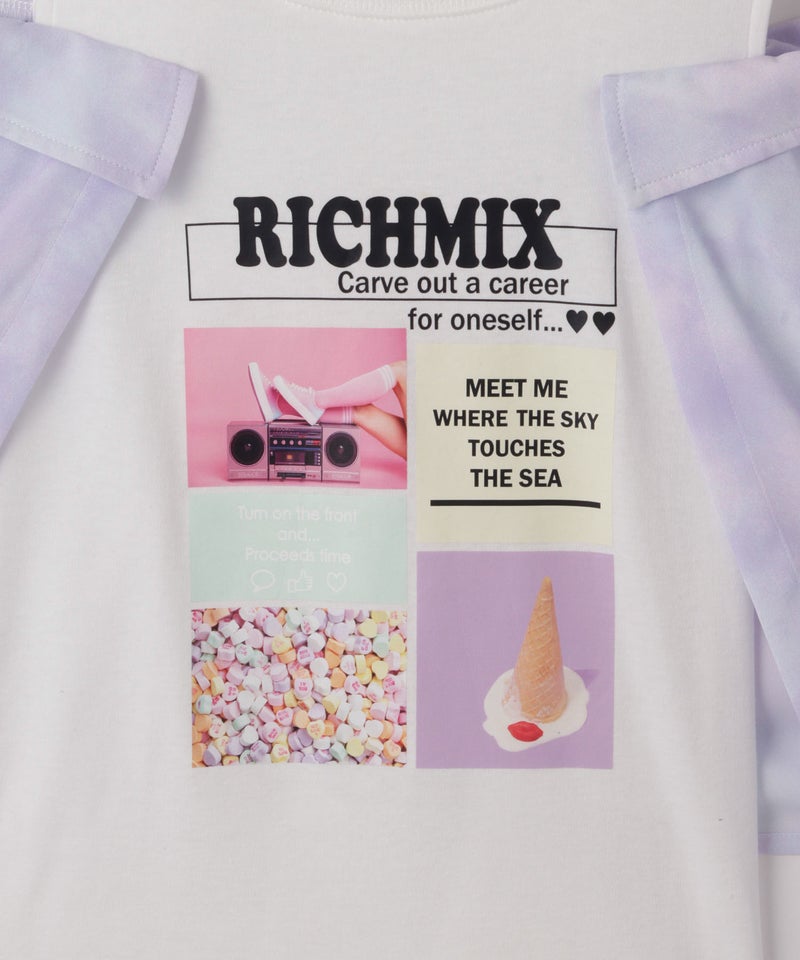 RICH MIX シアー前結びドッキングシャツ キッズ メール便 対応商品商品画像-6