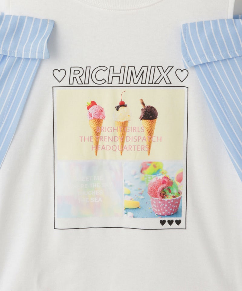 RICH MIX シアー前結びドッキングシャツ キッズ メール便 対応商品商品画像-7