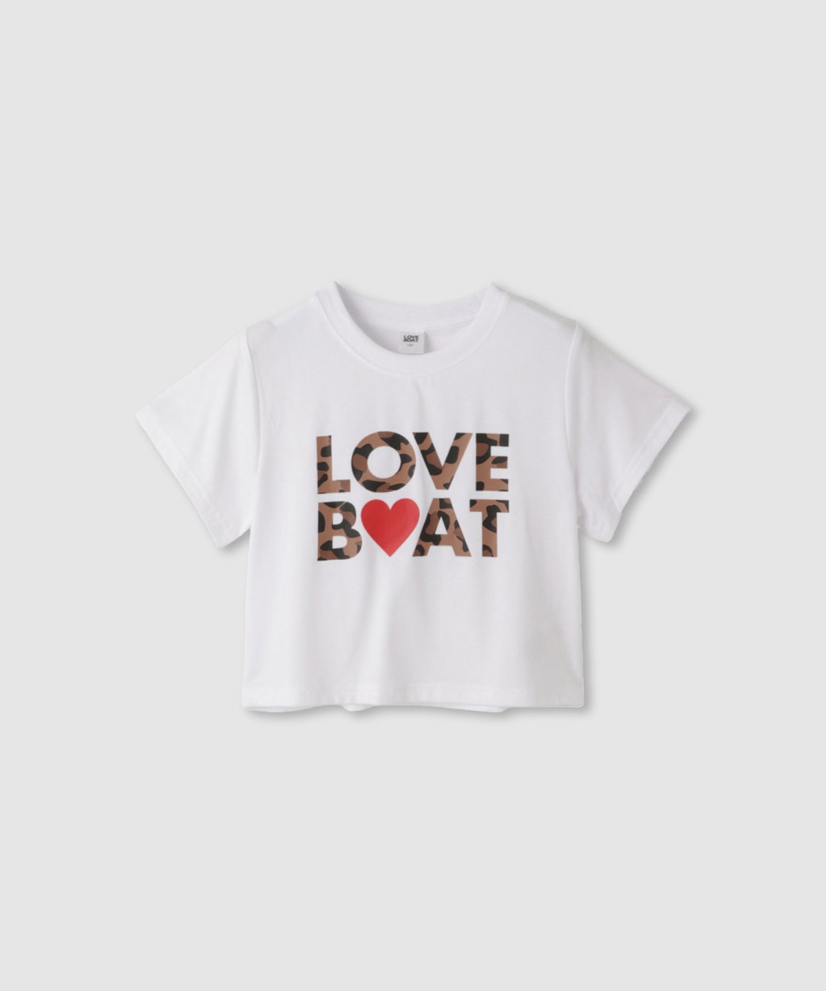 LOVE BOAT クロップドTシャツ ハート ロゴプリント キッズ メール便 対応商品