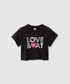 LOVE BOAT クロップドTシャツ ハート ロゴプリント キッズ メール便 対応商品商品サムネイル-2