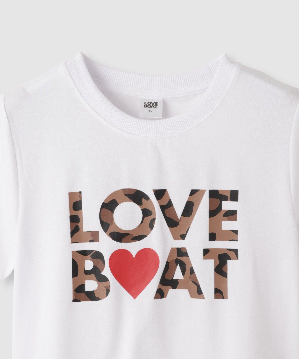LOVE BOAT クロップドTシャツ ハート ロゴプリント キッズ メール便 対応商品