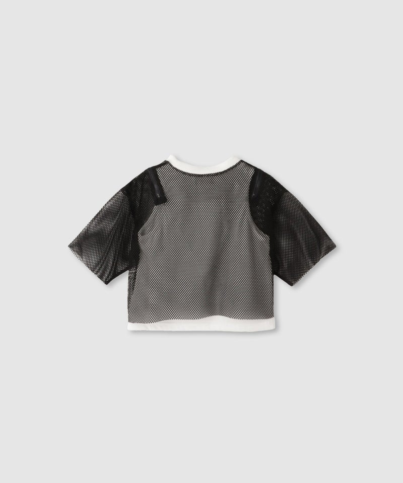 RICH MIX 肩ジップ メッシュドッキング半袖Tシャツ キッズ メール便 対応商品商品画像-3