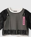 RICH MIX  肩ジップ メッシュドッキング半袖Tシャツ キッズ メール便 対応商品商品サムネイル-4