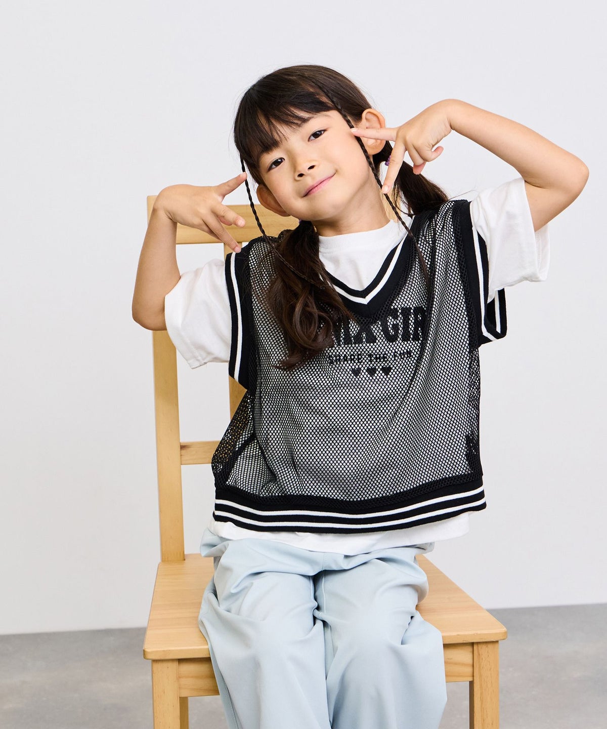 RICH MIX メッシュベストロゴアンサンブル キッズ メール便 対応商品