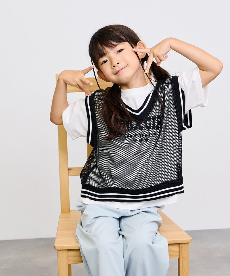 RICH MIX メッシュベストロゴアンサンブル キッズ メール便 対応商品商品画像-3