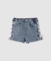Simplify デニムショートパンツ サイドレースアップ キッズ商品サムネイル-1