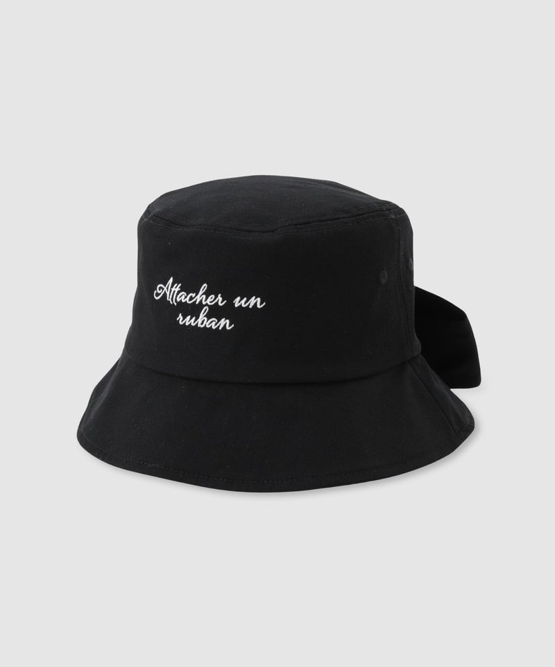 RICH MIX  ロゴ刺繍 バックリボン ツイルバケットハット キッズ商品画像-2