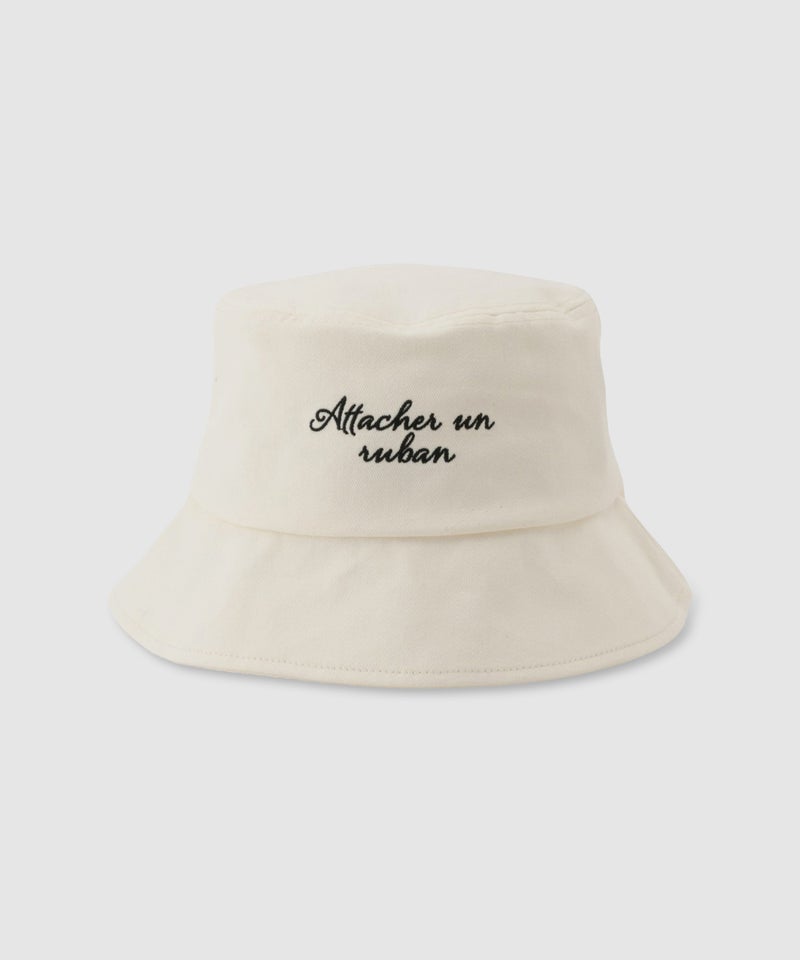 RICH MIX  ロゴ刺繍 バックリボン ツイルバケットハット キッズ商品画像-3