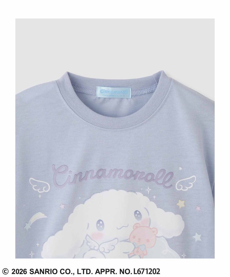 サンリオキャラクターズ シナモロール プリントTシャツ キッズ メール便 対応商品商品画像-3