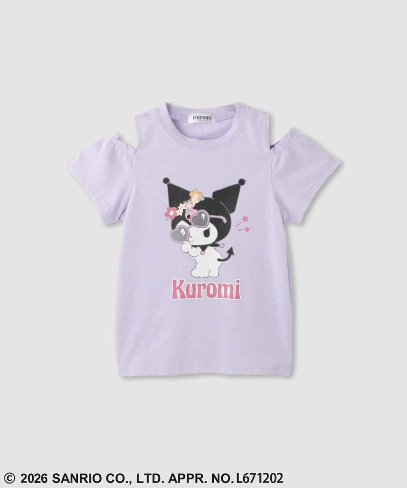 サンリオキャラクターズ クロミ キャラクタープリント肩開きTシャツ キッズ メール便 対応商品商品画像-1